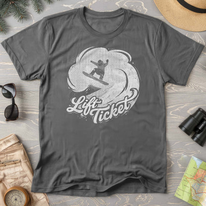 Lift Ticket Snowboard Comfort Colors T-shirt