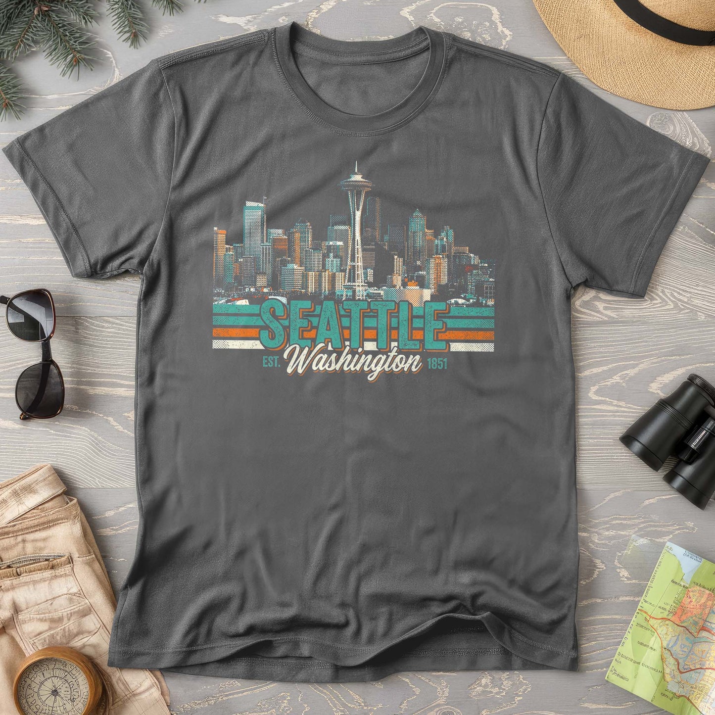 Seattle Retro Skyline T-Shirt