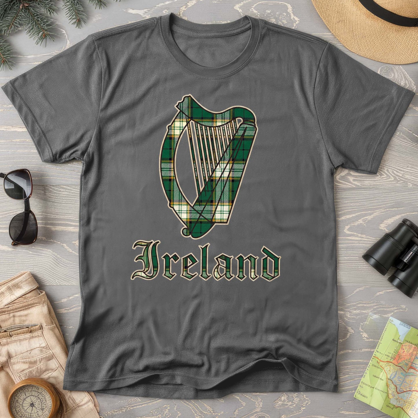 Ireland Tartan Harp T-Shirt