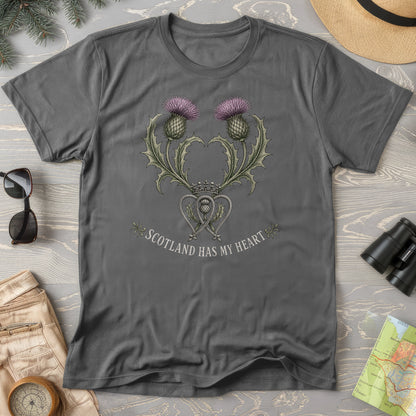Scotland Heart Brooch T-Shirt