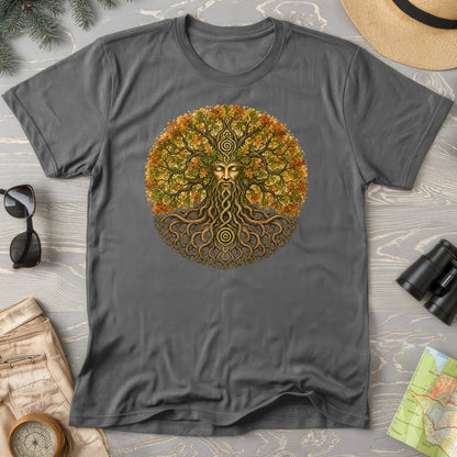 Green Man Autumn Bloom T-Shirt
