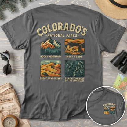 Colorado National Parks Front/Back Print Comfort Colors T-Shirt