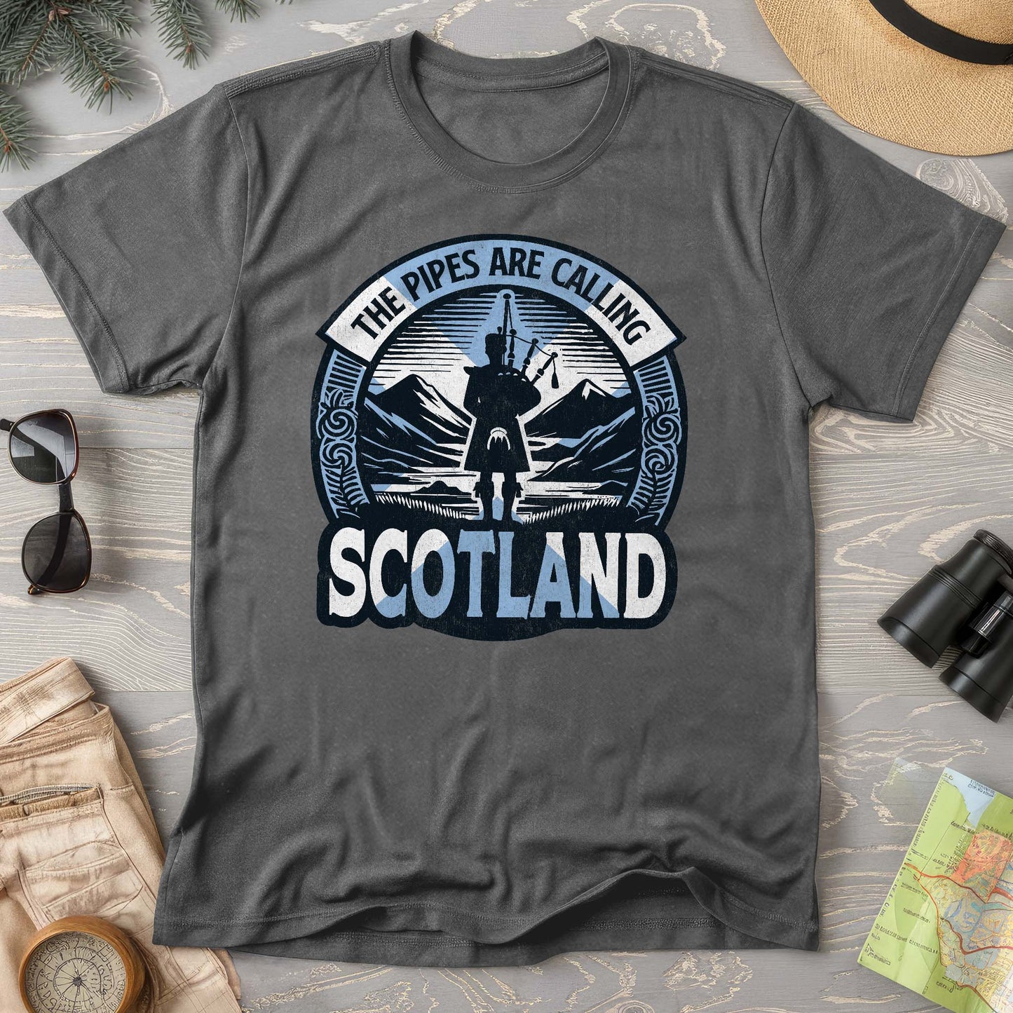 Scotland "The Pipes Are Calling" Comfort Colors T-Shirt