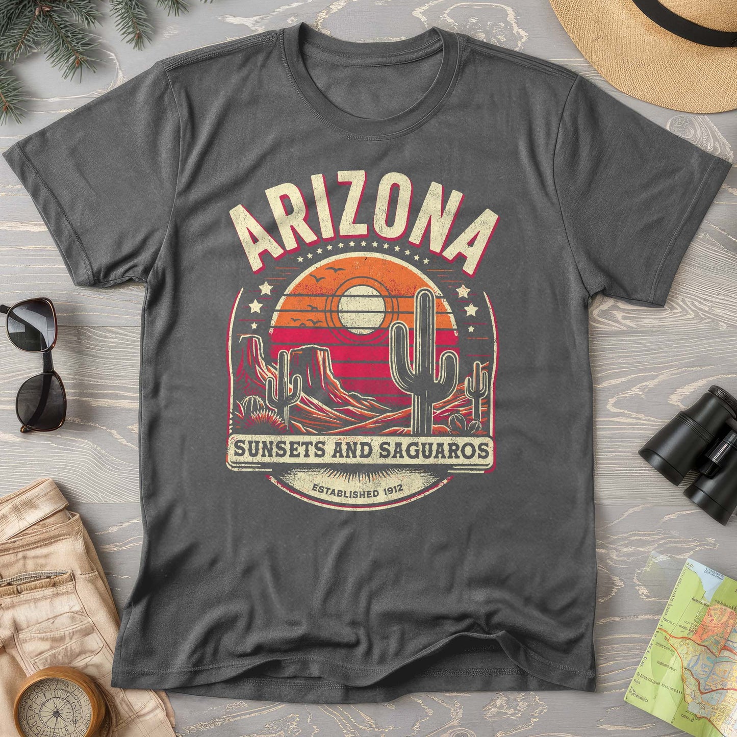 Arizona "Sunsets and Saguaros" Comfort Colors T-Shirt