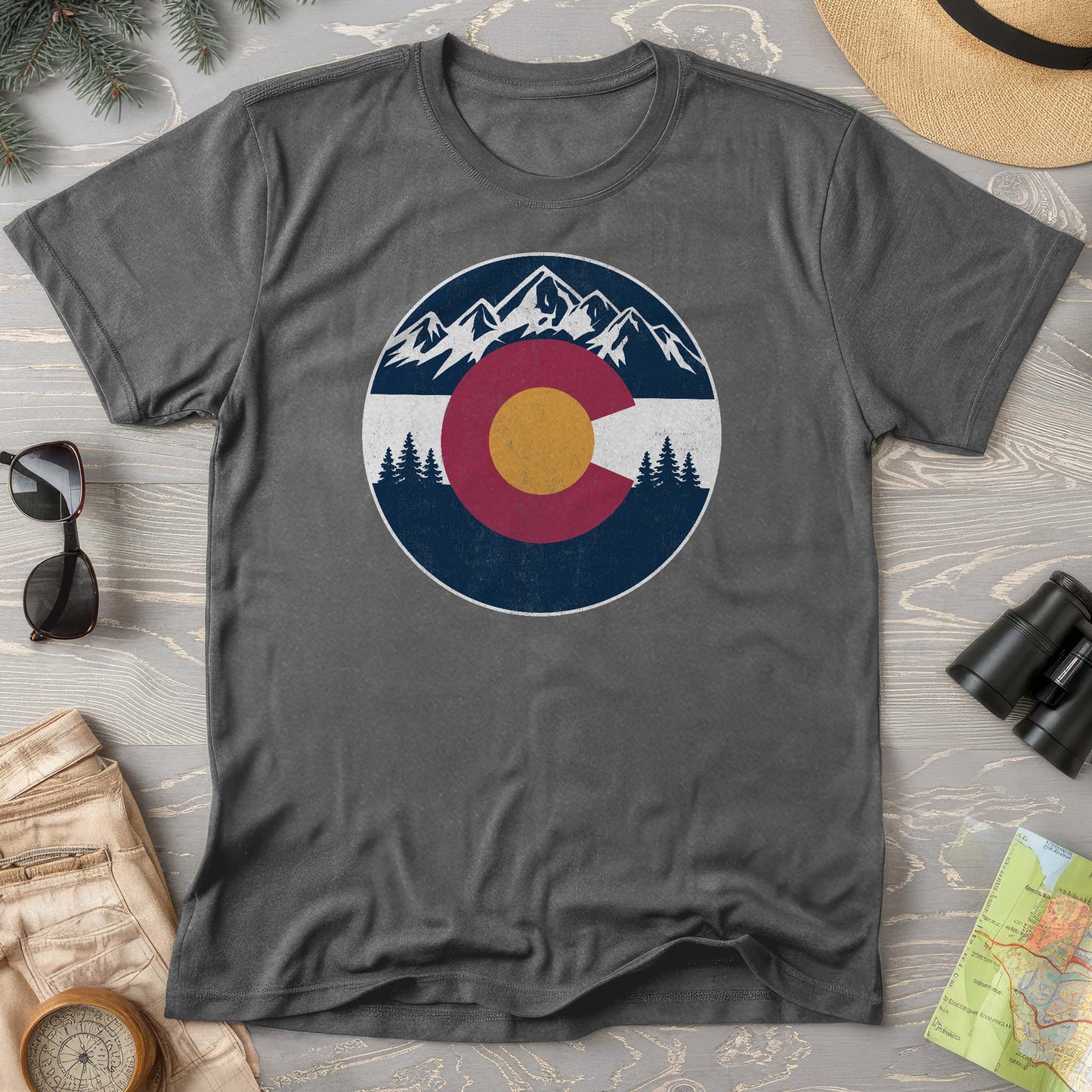 Colorado Badge Textured Comfort Colors T-Shirt