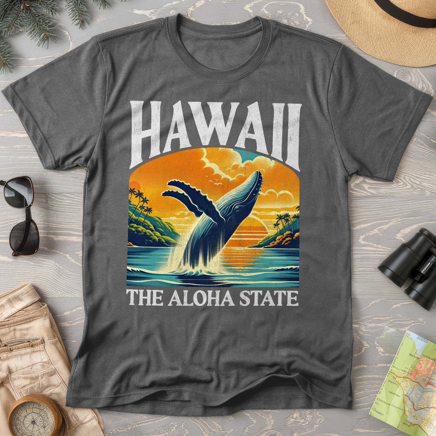 Hawaii The Aloha State "Big and Bold" Comfort Colors T-Shirt