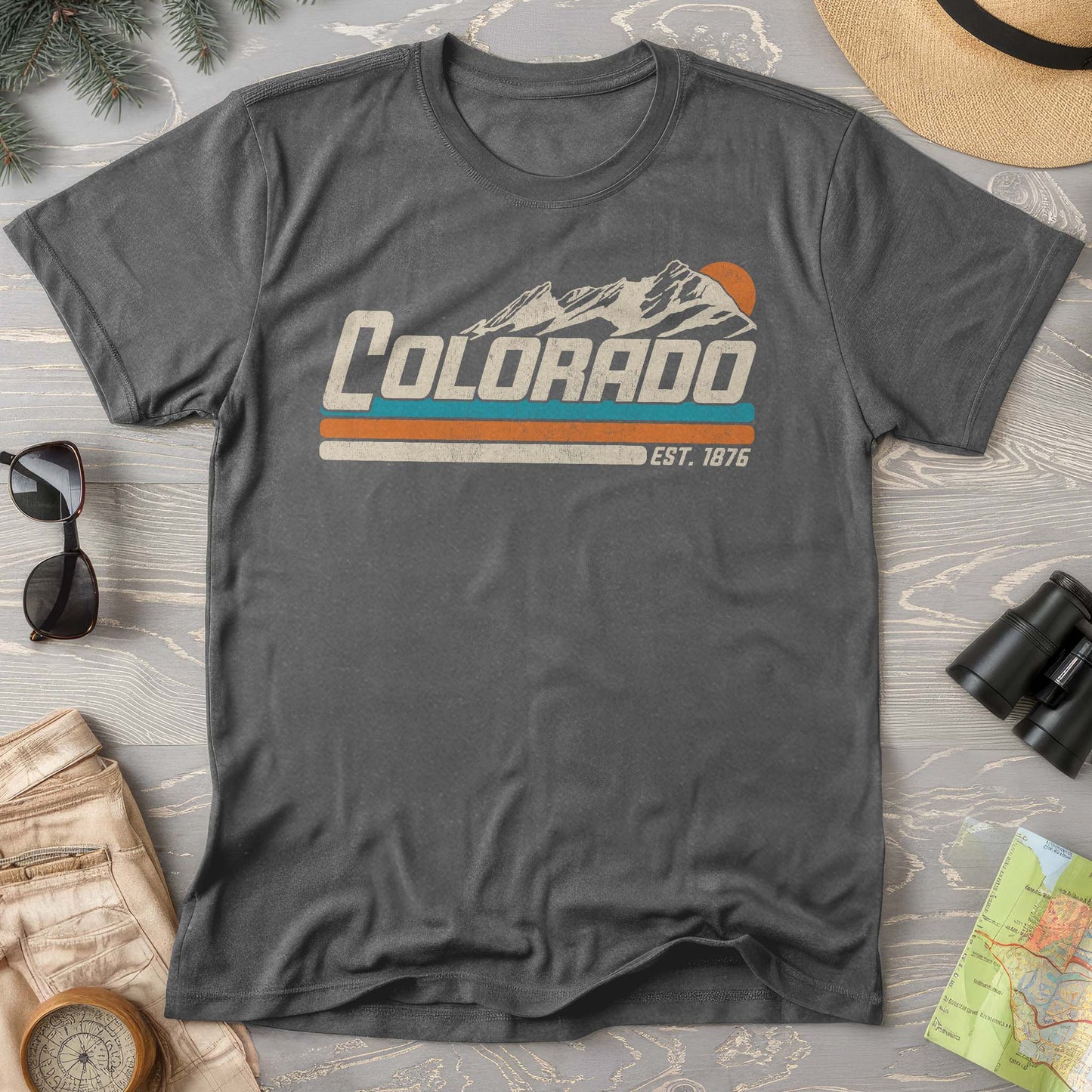 Colorado Retro Stripe Comfort Colors T-Shirt