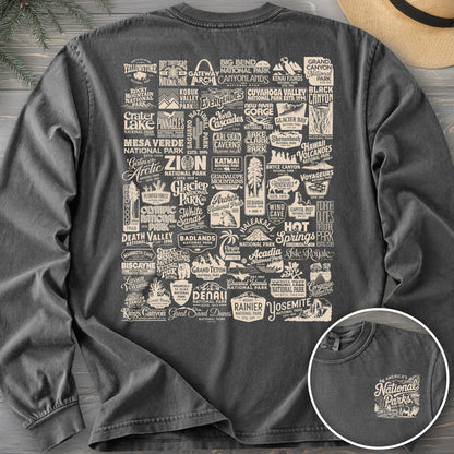 63 Vintage Parks Front/Back Print Long Sleeve Shirt