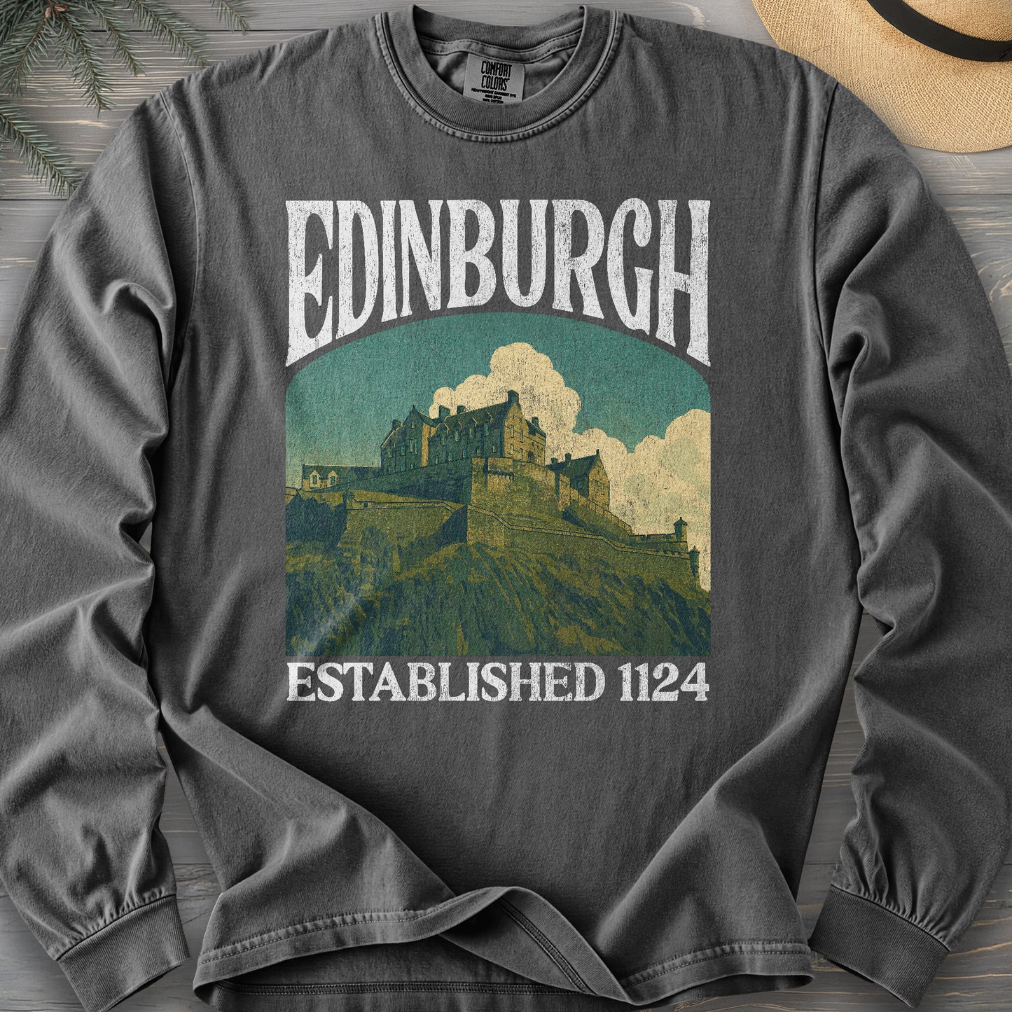 Edinburgh Scotland "Big and Bold" Long Sleeve Shirt