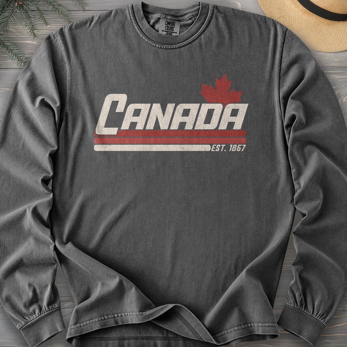 Canada Retro Stripe Long Sleeve Shirt