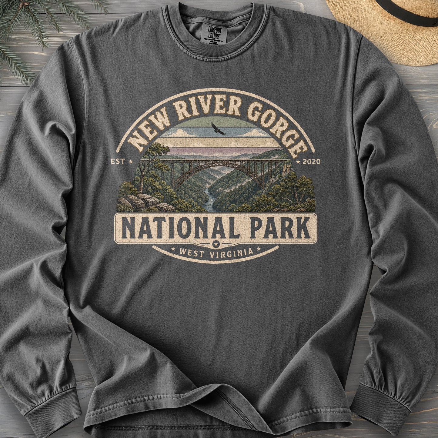 New River Gorge Medallion Long Sleeve Shirt