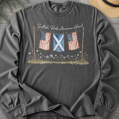 Scottish Roots American Heart Long Sleeve Shirt