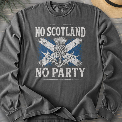 Scotland No Party Flag Long Sleeve Shirt
