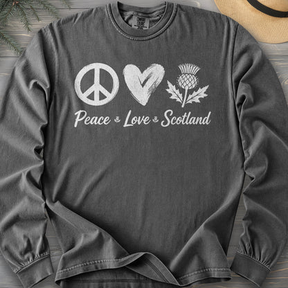 Peace Love Scotland Long Sleeve Shirt
