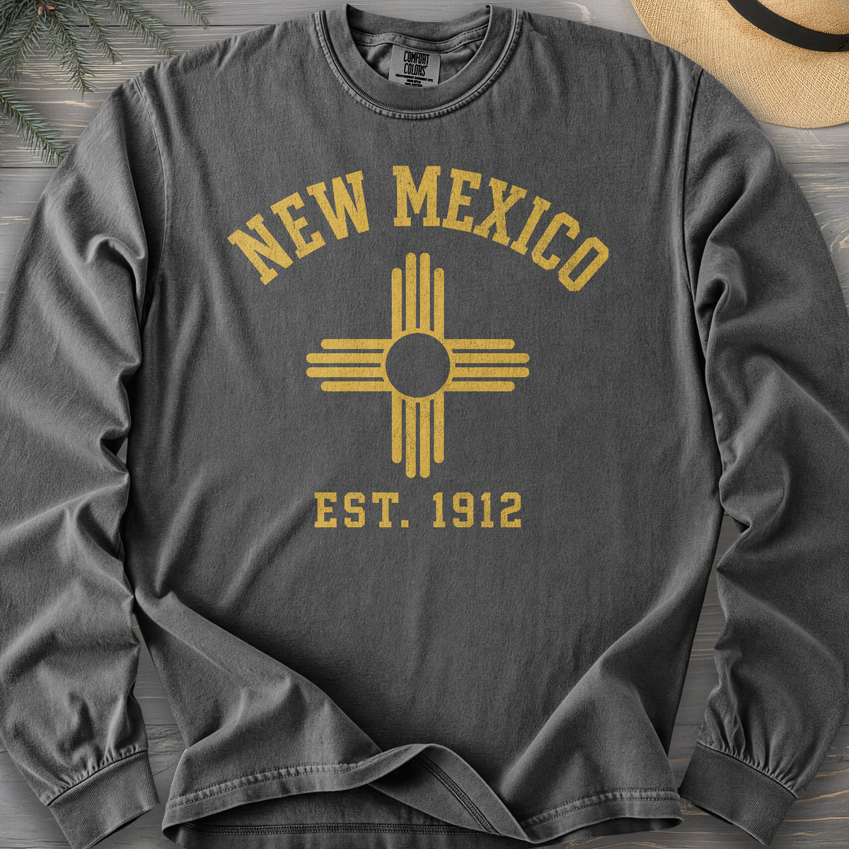 New Mexico Flag Comfort Colors 6014 Long Sleeve