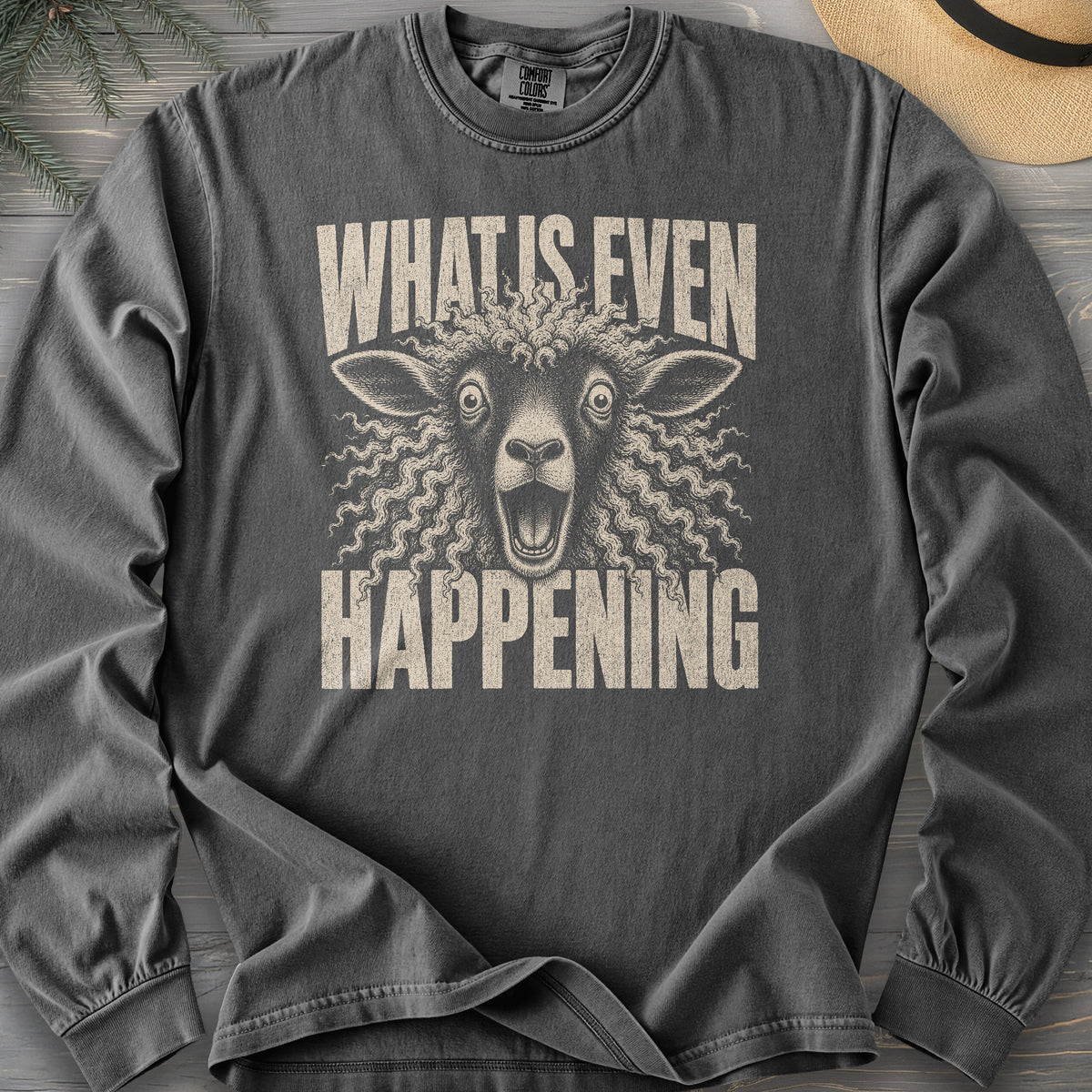 Sheep Happening Comfort Colors 6014 Long Sleeve