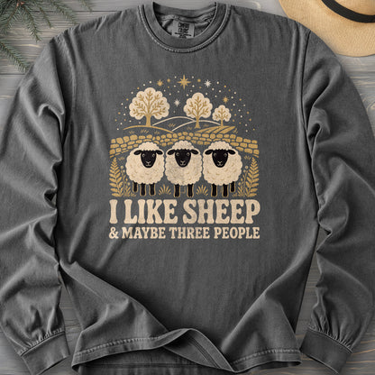 I Like Sheep Comfort Colors 6014 Long Sleeve