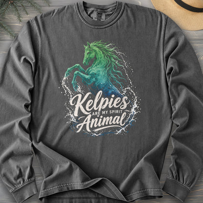 Kelpie Spirit Animal Comfort Colors 6014 Long Sleeve