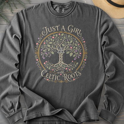 Just A Girl Celtic Comfort Colors 6014 Long Sleeve