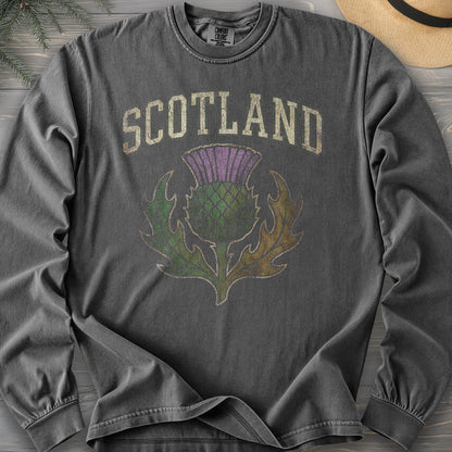 Scotland Distressed Thistle Long Sleeve Shirt