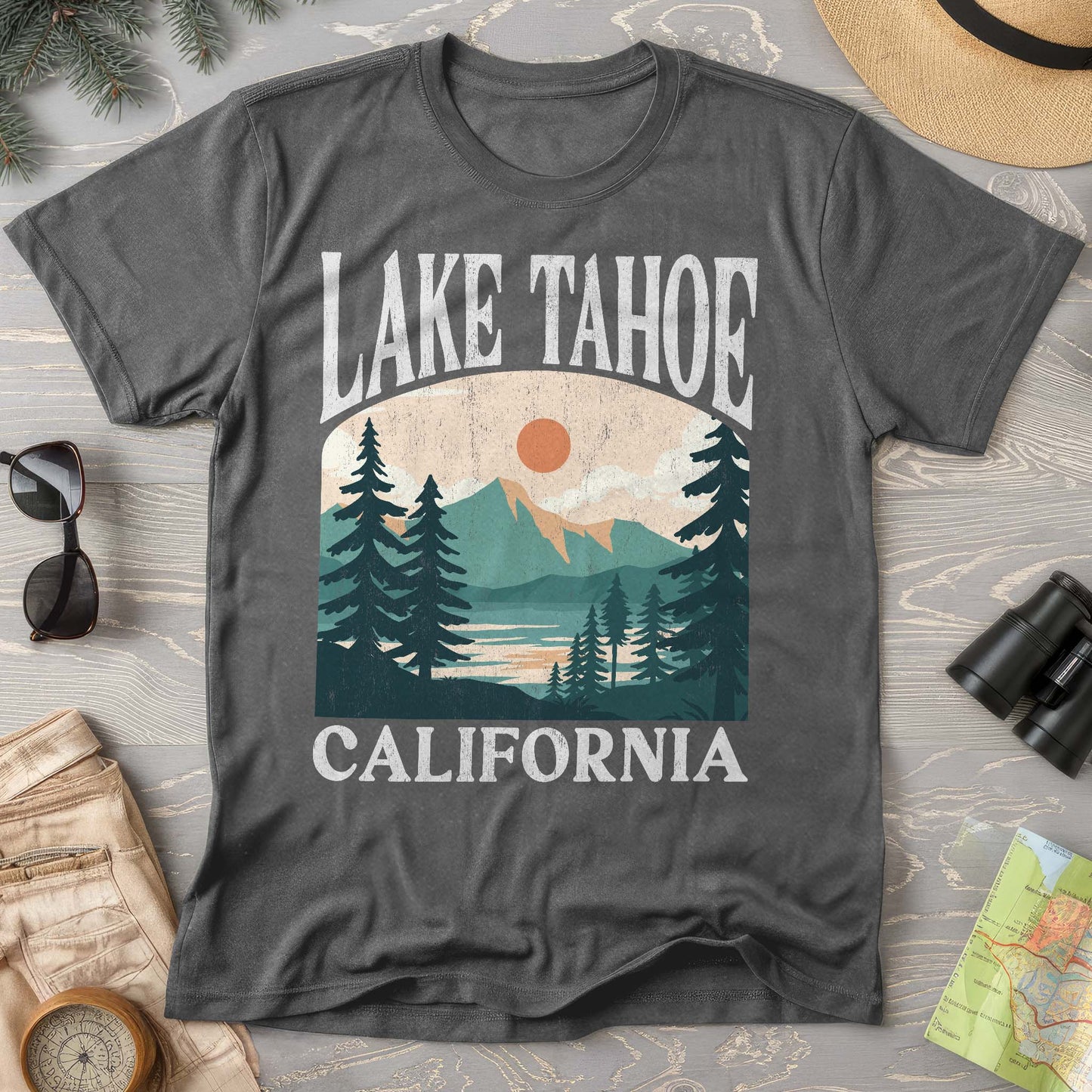 Lake Tahoe California "Big and Bold" Comfort Colors Shirt