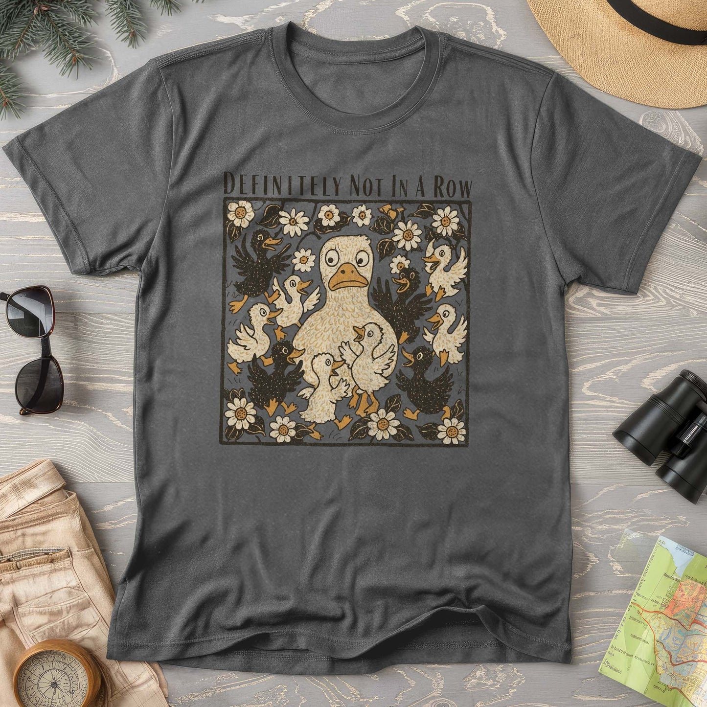 Ducks "Definitely Not in a Row" Comfort Colors T-Shirt