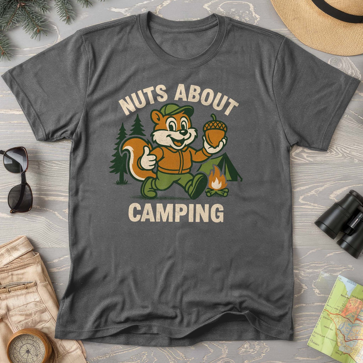 Nuts About Camping Comfort Colors T-Shirt