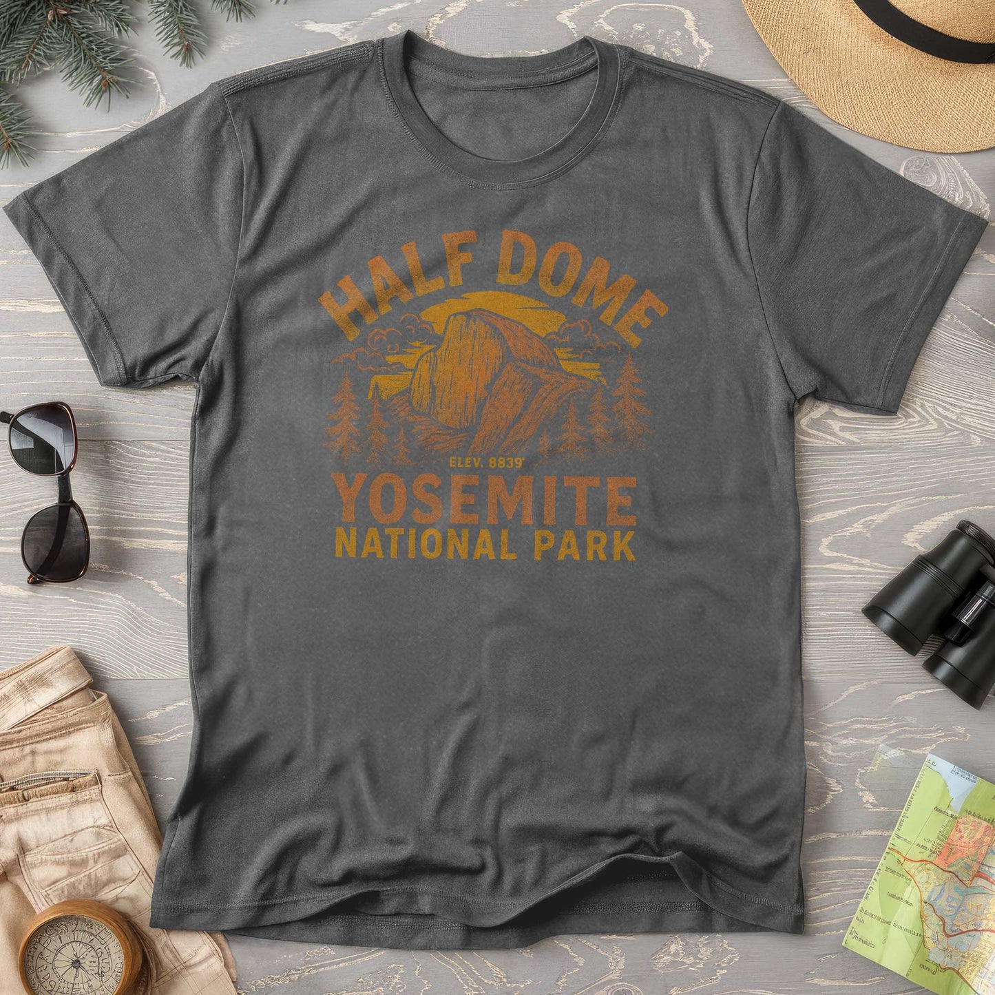 Yosemite Half Dome "Halftone" Print Comfort Colors T-Shirt