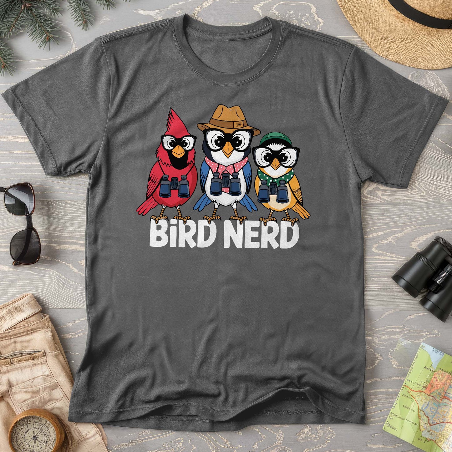 Bird Nerd "Birding Birds" Comfort Colors T-Shirt