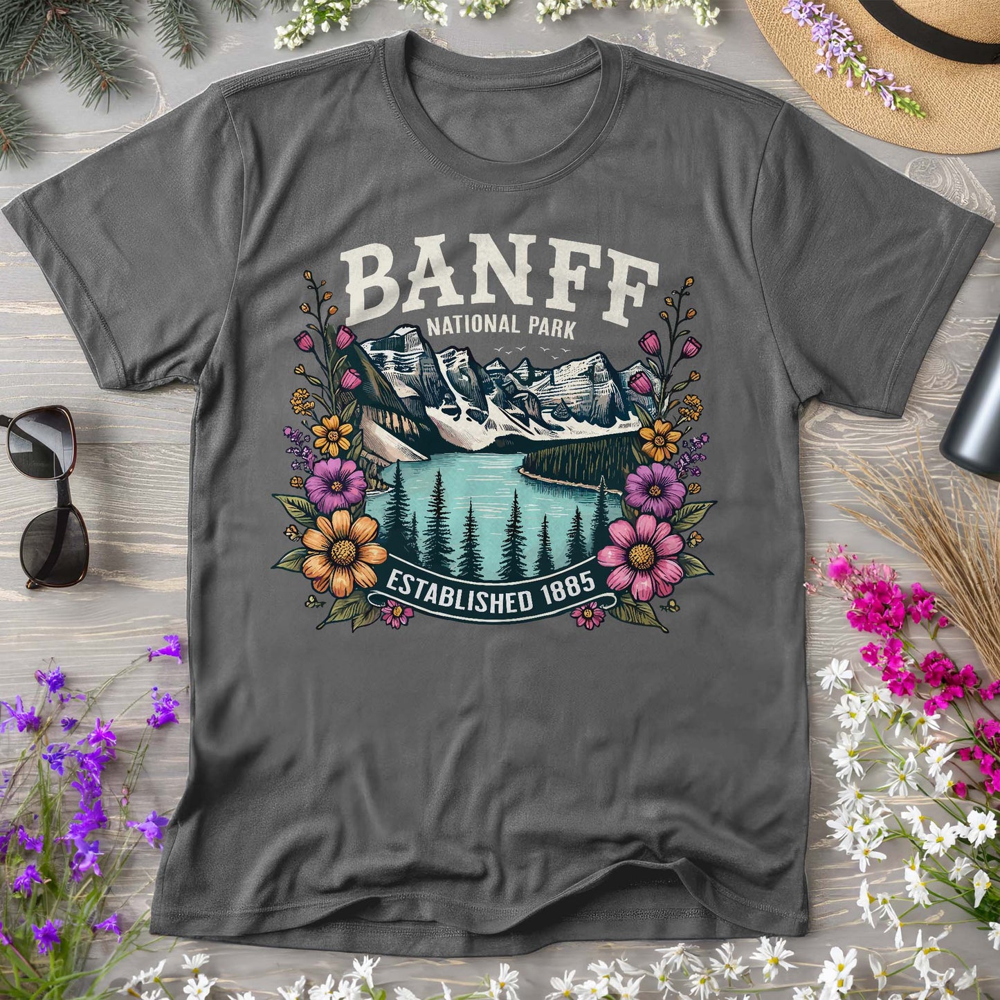 Banff National Park "Wildflower" Comfort Colors T-Shirt