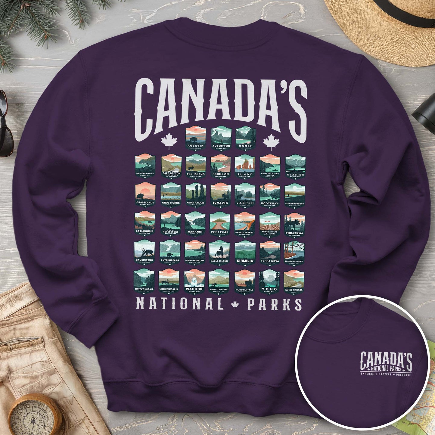 Canada's National Parks "Badges" Sweatshirt