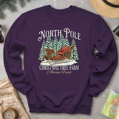 North Pole Christmas Tree Farm Sweatshirt