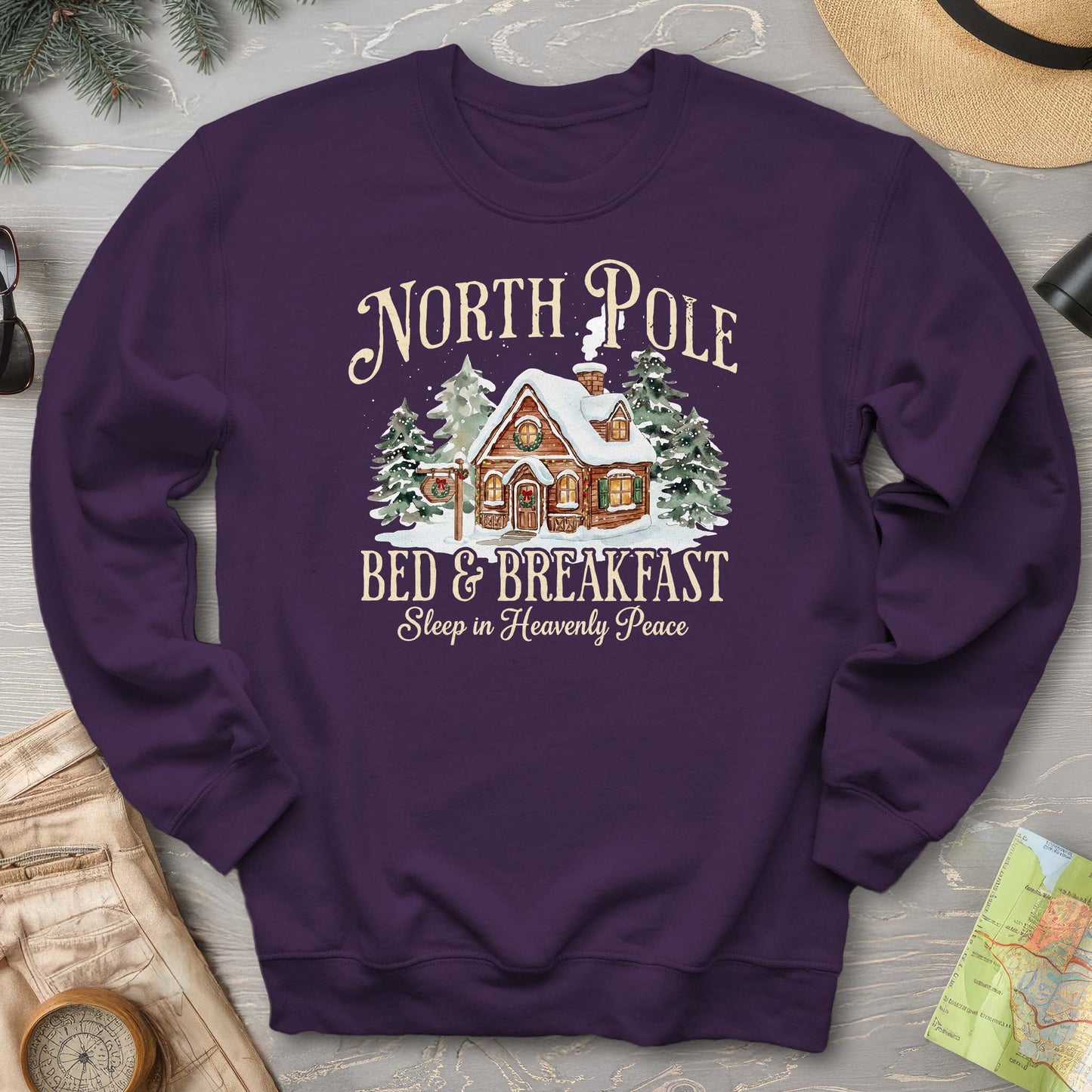 North Pole Bed and Breakfast "Heavenly Peace" Sweatshirt
