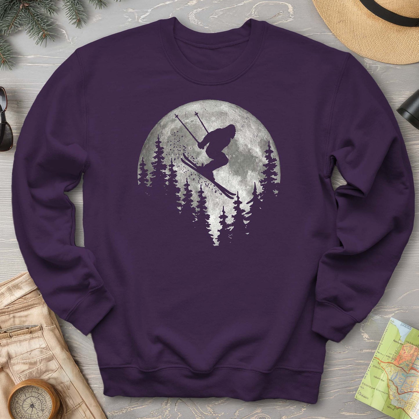 Bigfoot Ski Moon Sweatshirt