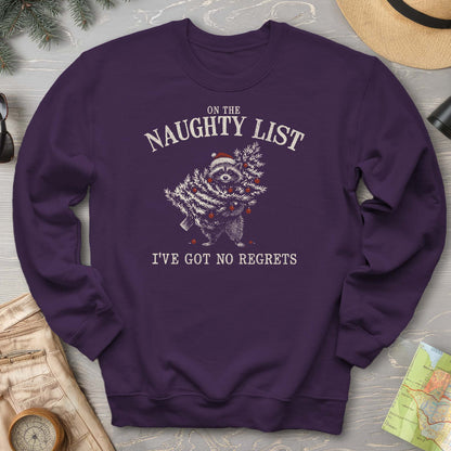 Naughty List Racoon Xmas Sweatshirt