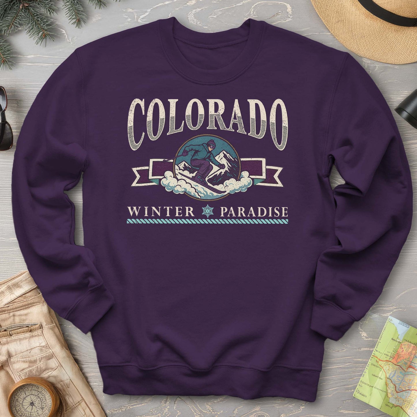 Colorado 90's Retro Ski Sprint Sweatshirt