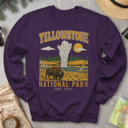 Yellowstone Old Faithful Buffalo Sweatshirt