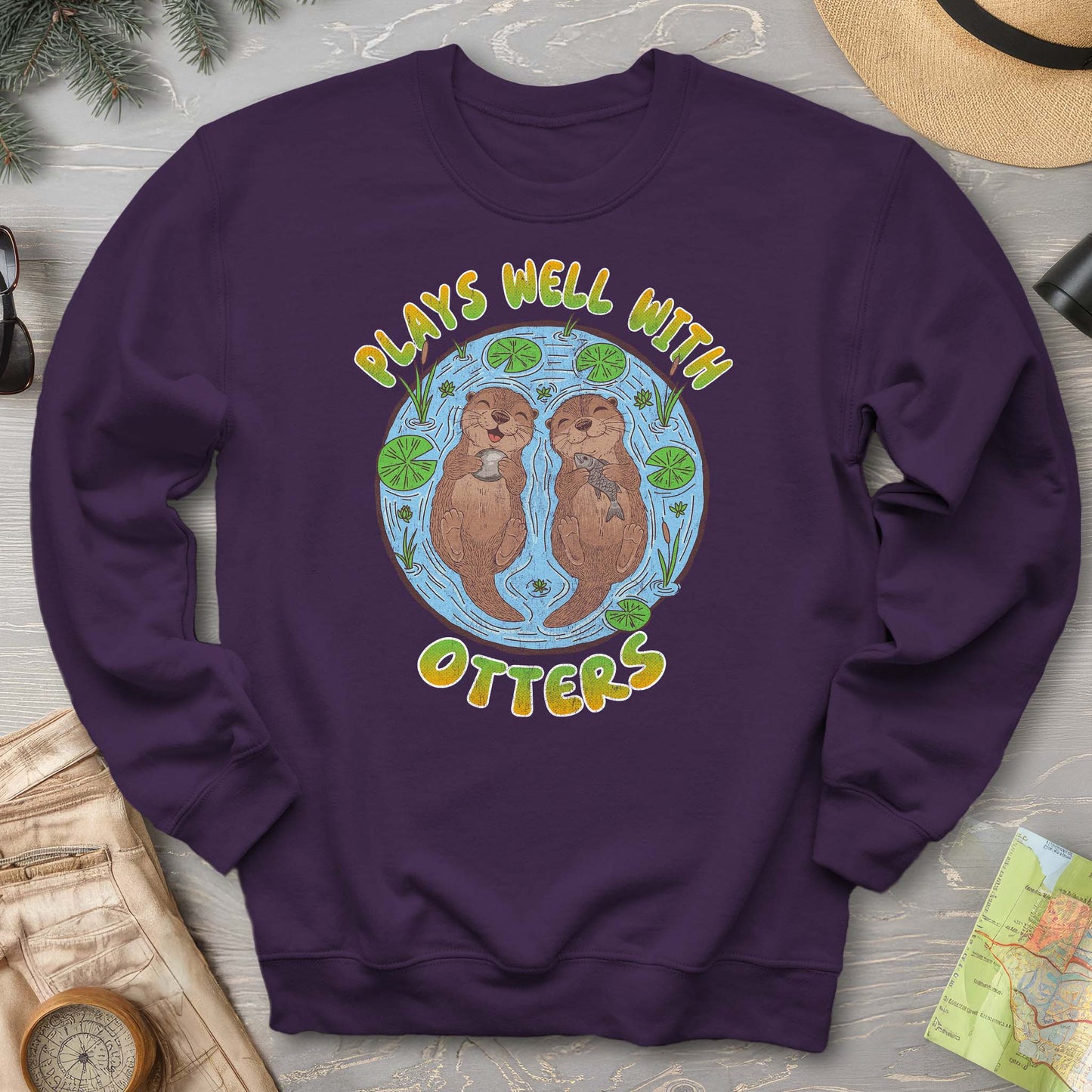 Plays Well With Otters Sweatshirt