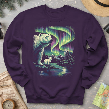Northern Lights Polar Bears Sweatshirt