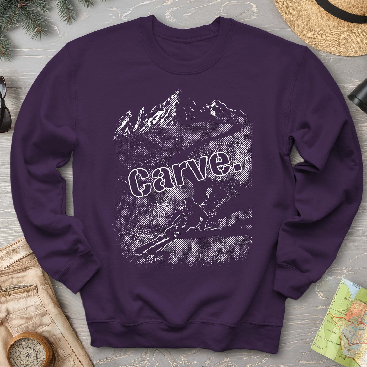 Carve Ski Print Sweatshirt