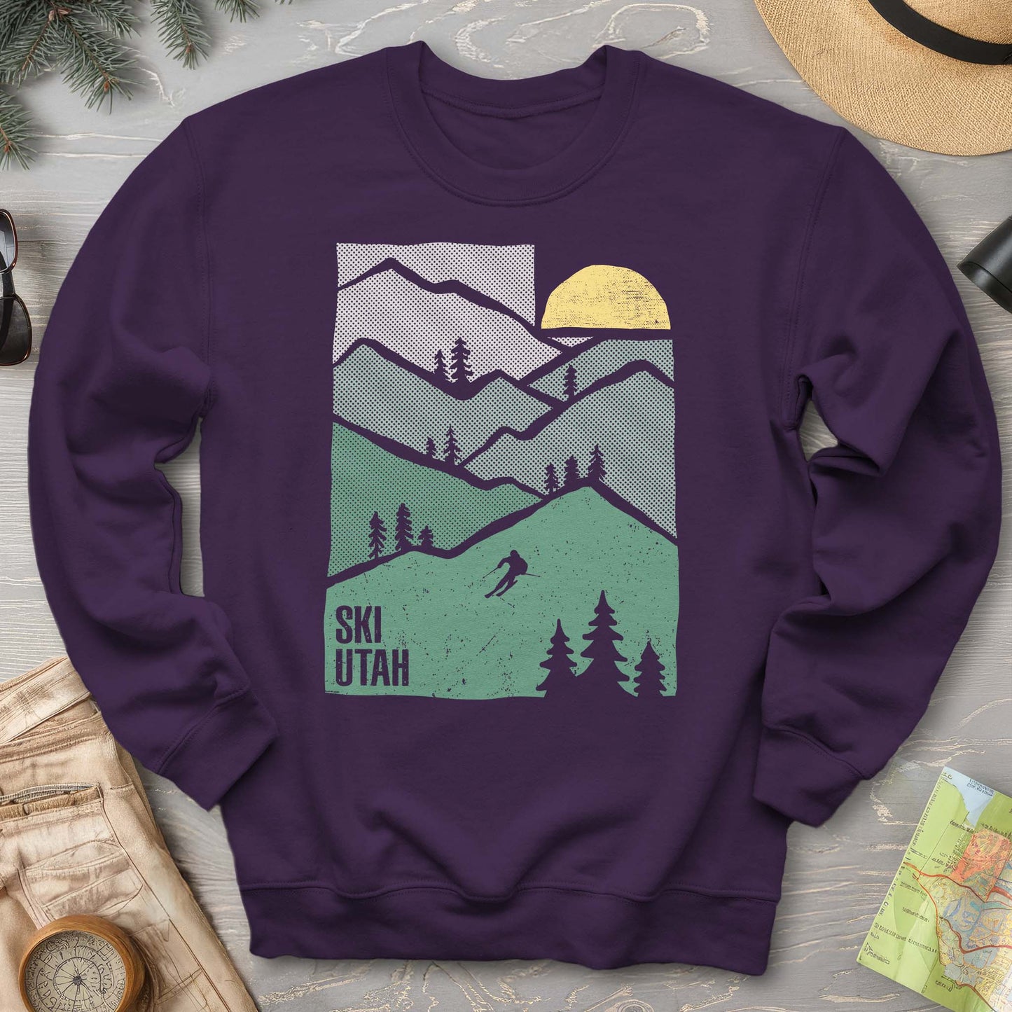Ski Utah Mountains Sweatshirt