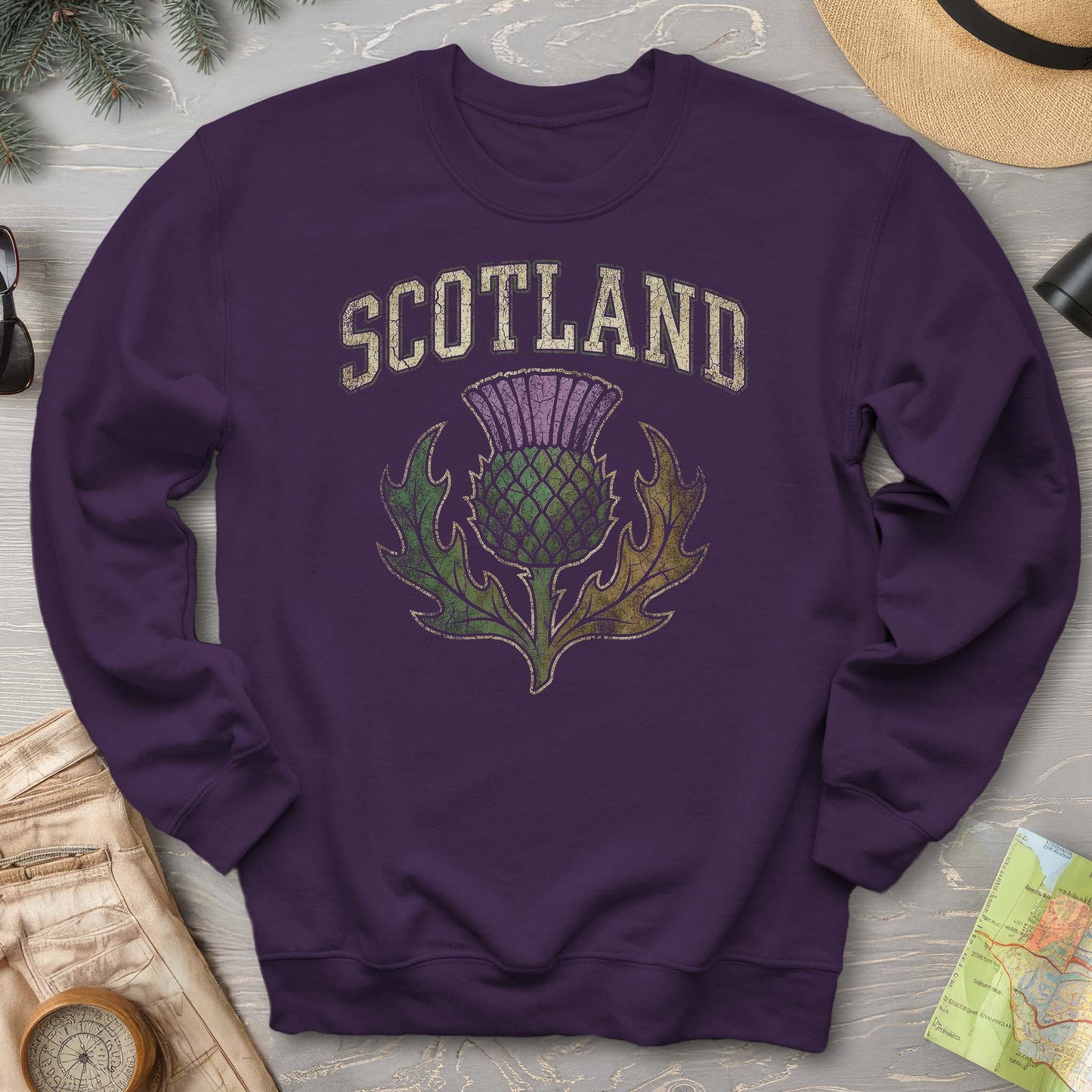 Scotland Distressed Thistle Sweatshirt