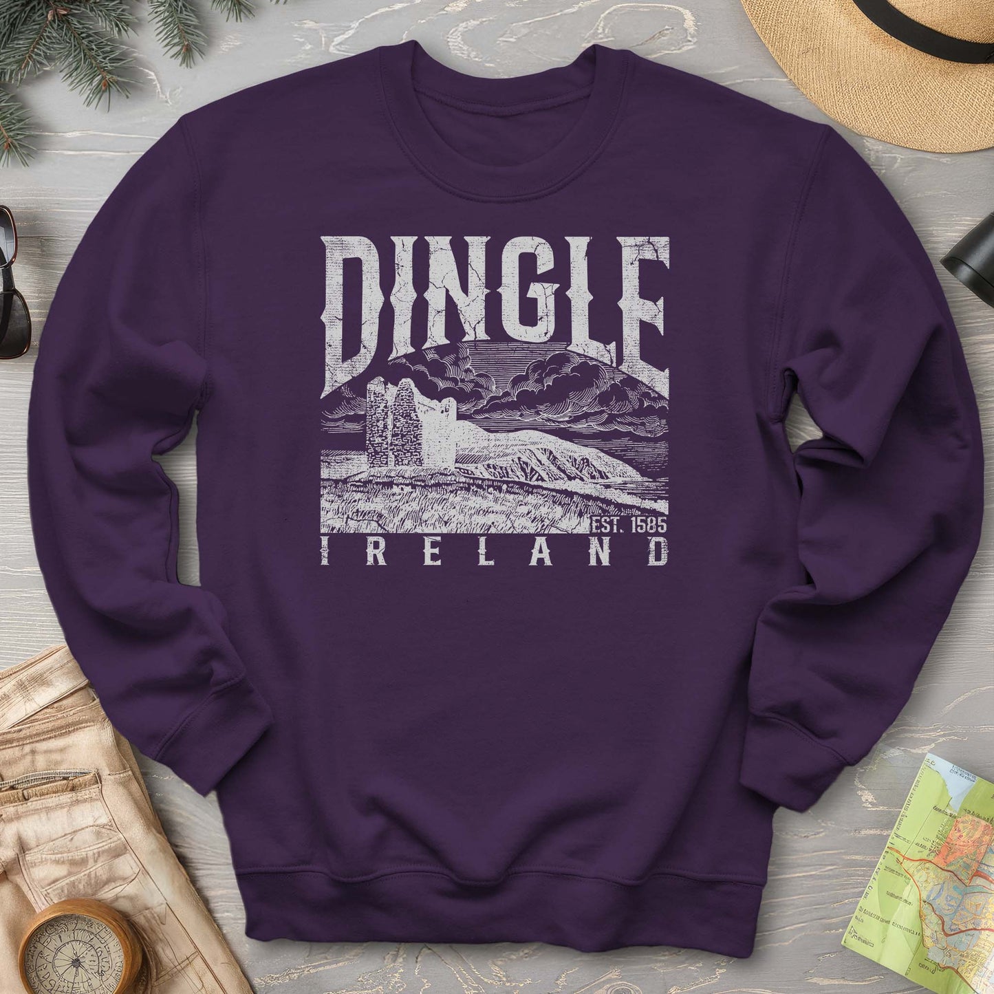 Dingle Ireland Vintage Print Sweatshirt