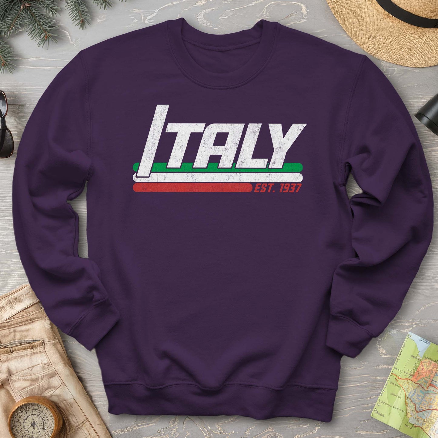 Italy Retro Stripe Sweatshirt
