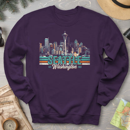 Seattle Retro Skyline Sweatshirt