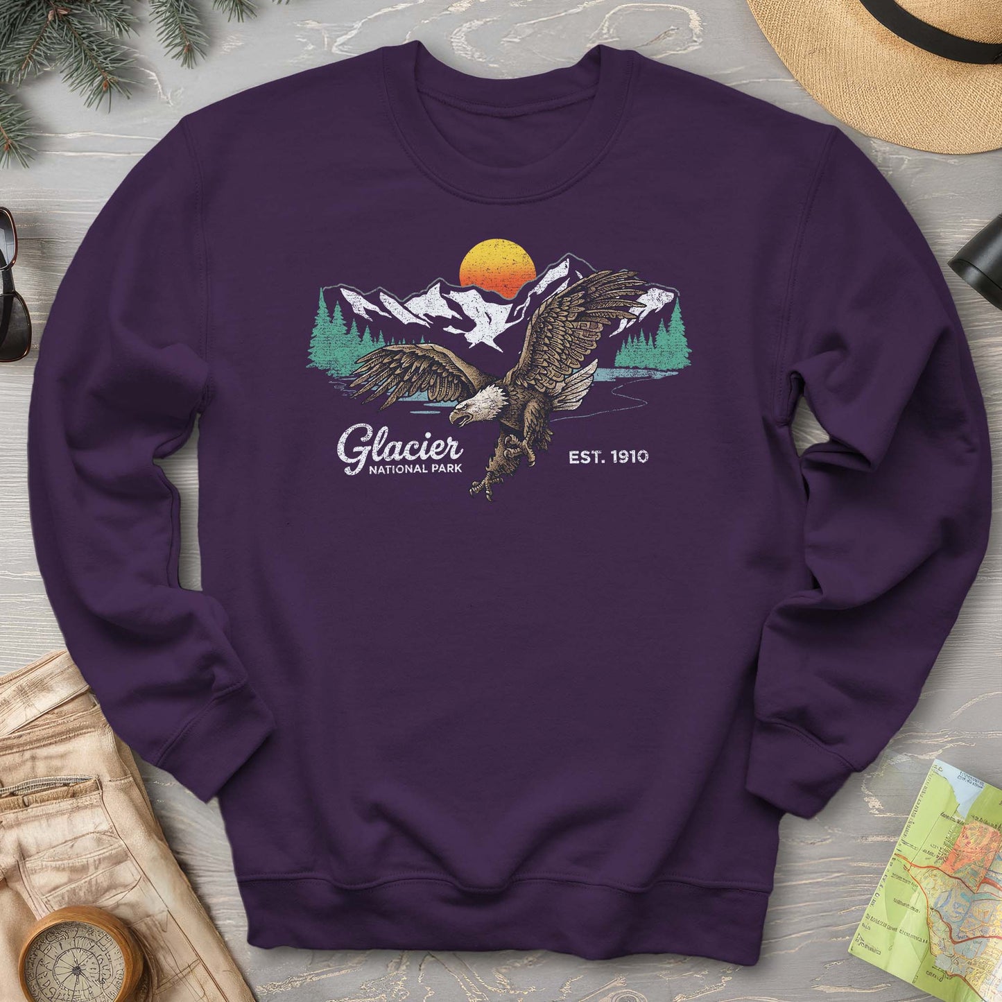Glacier Bald Eagle Sweatshirt