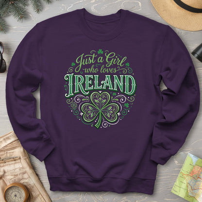 Just A Girl Shamrock Sweatshirt
