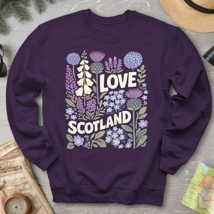 Love Scotland Flowers Sweatshirt