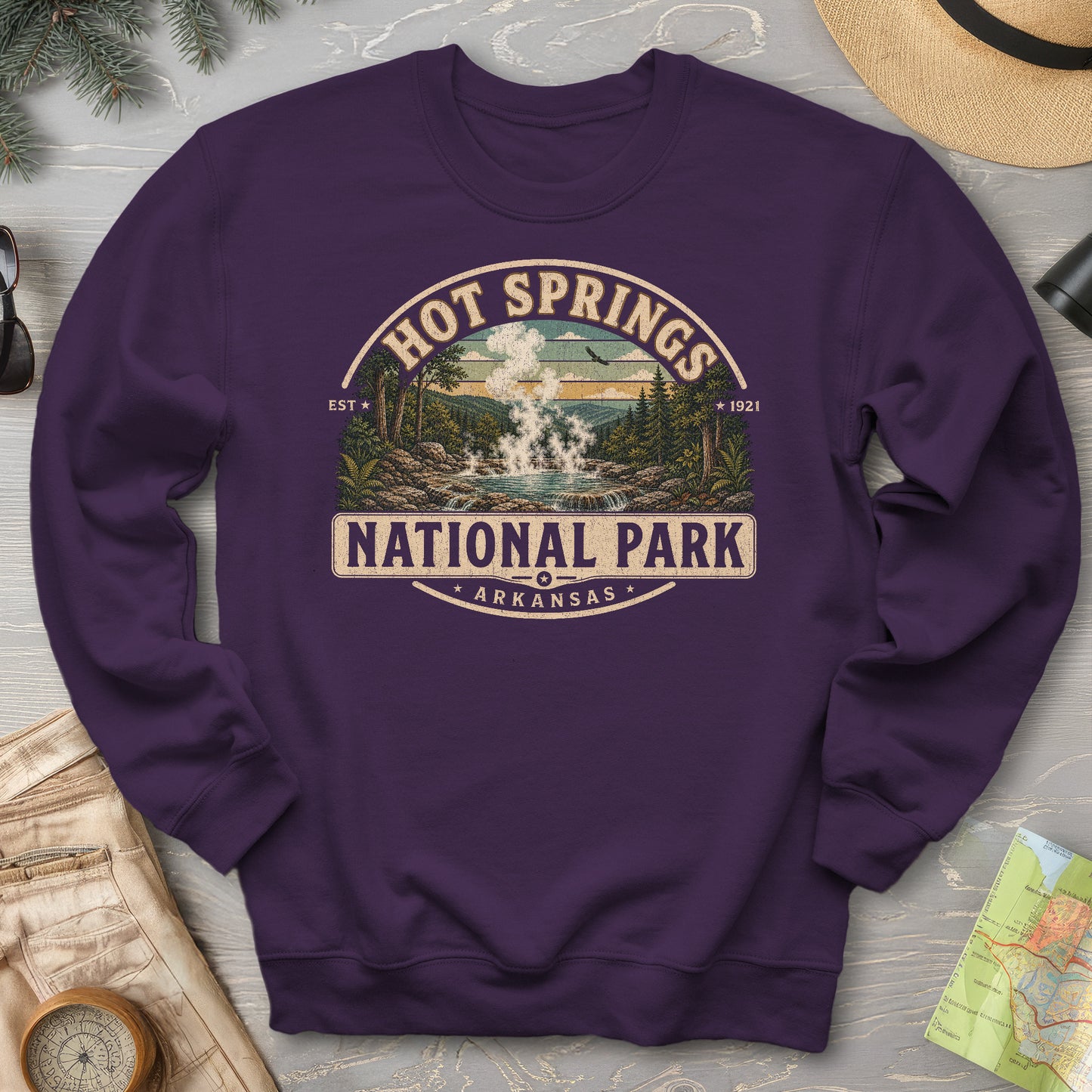 Hot Springs Medallion Sweatshirt