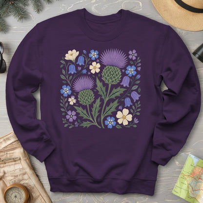 Scottish Thistle Floral Sweatshirt